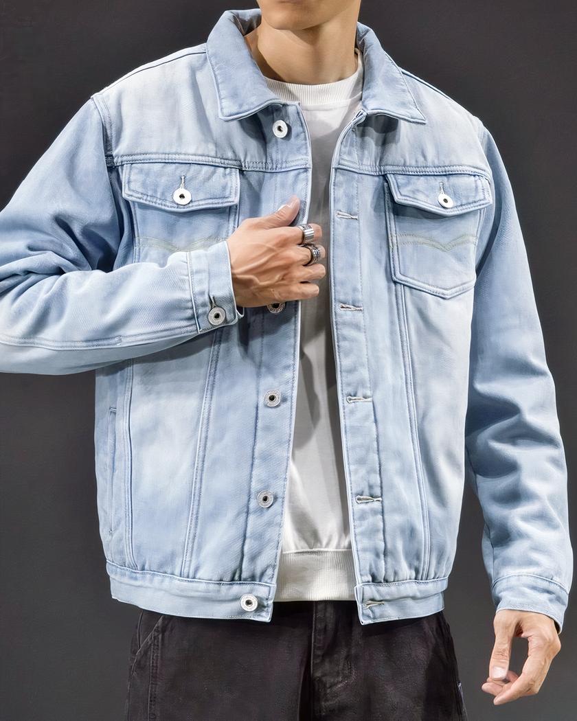 Blouson en jean homme avec doublure épaisse – Image 4