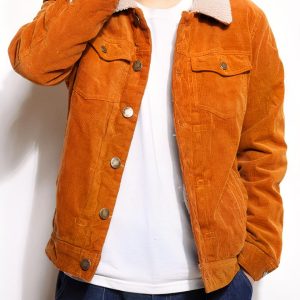 Blouson épais et ample en velours côtelé pour homme