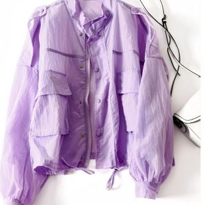 Blouson estival ample en lin pour femme