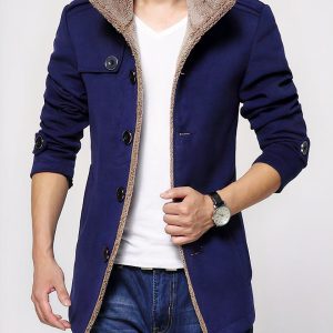 Blouson fourré coupe-vent chaud pour homme