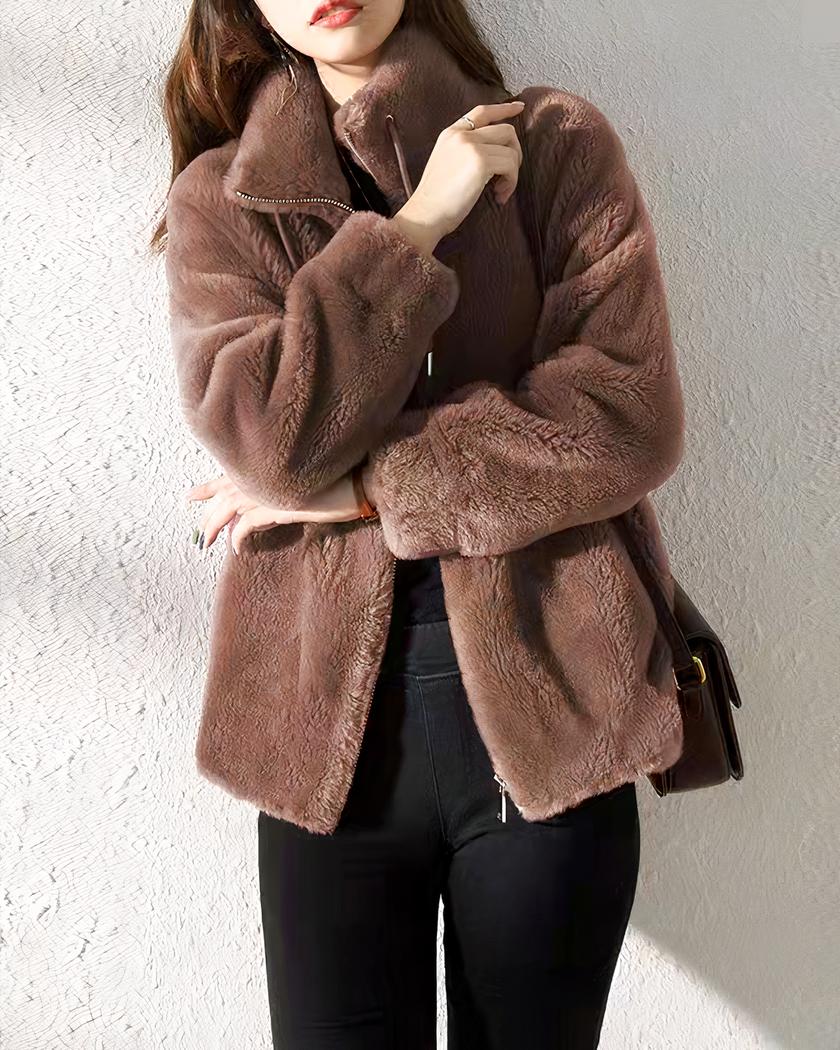 Blouson fourré et chaud en fausse fourrure pour femme – Image 2