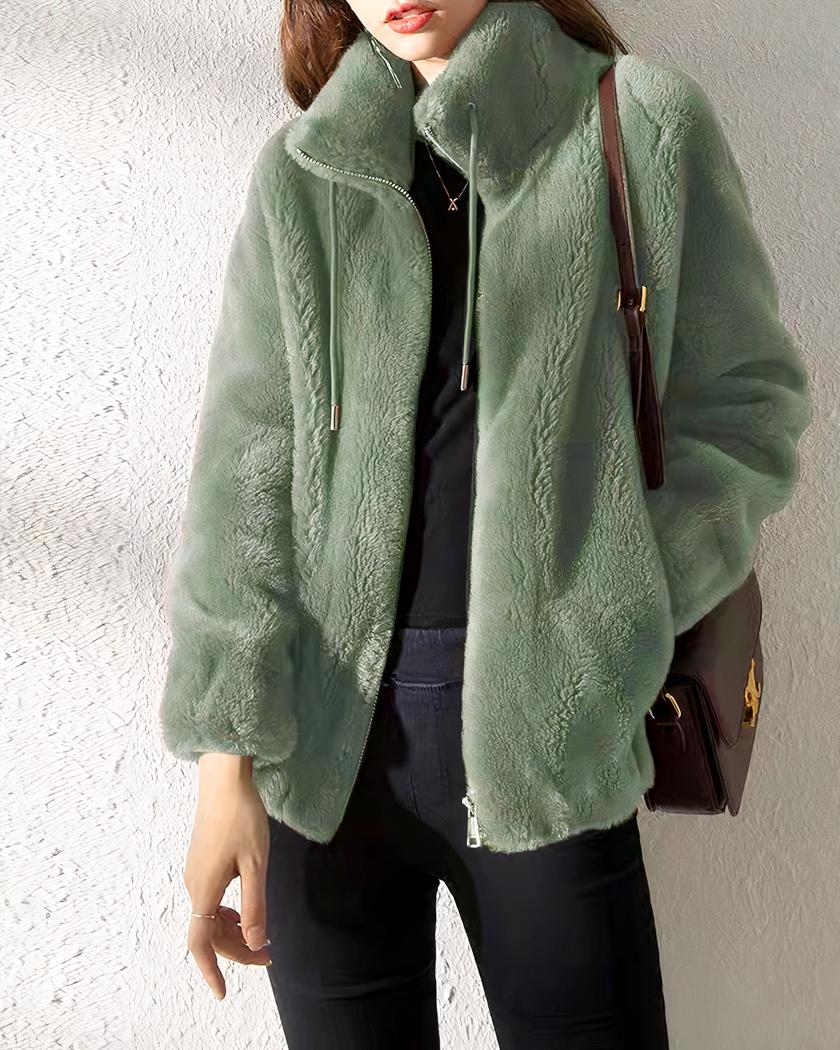 Blouson fourré et chaud en fausse fourrure pour femme – Image 3