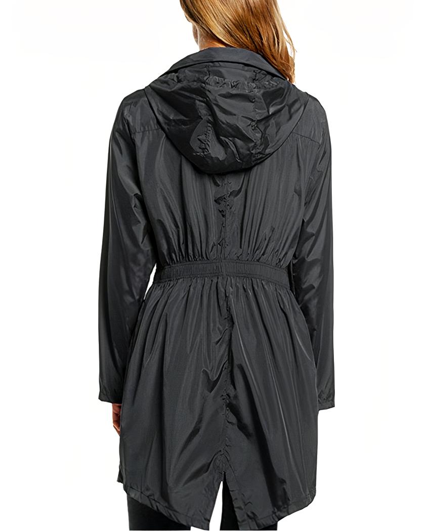 Blouson imperméable coupe-vent à capuche avec poches pour femme – Image 5