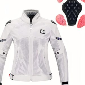 Blouson moto femme en maille respirante