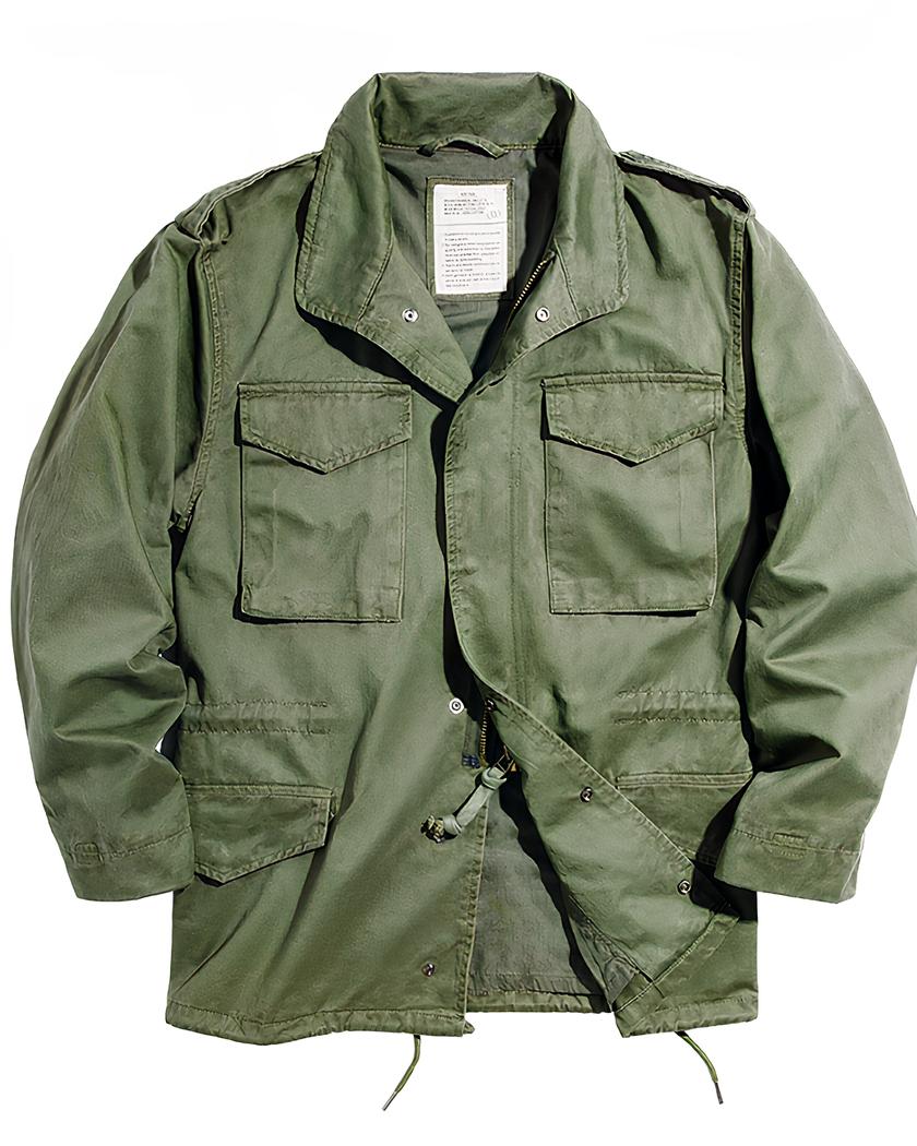 Blouson rétro de style militaire en coton pour homme – Image 7
