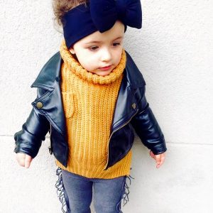 Blouson similicuir fille court à fermeture éclair