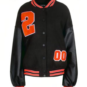 Blouson Teddy femme veste noire américaine