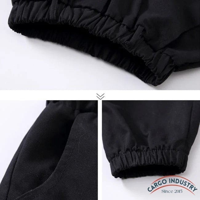 Pantalon Cargo Garçon Noir Sangle – Image 8