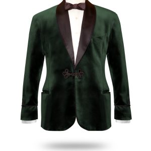 Smoking jacket Cavendish vert