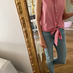 Chemisier Mango à petits carreaux rouges