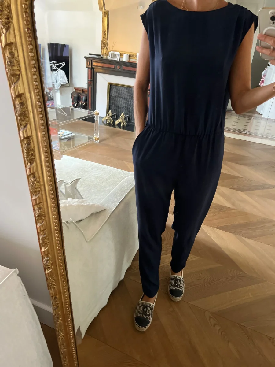 Combinaison pantalon bleu marine Zara