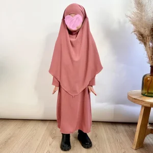 Ensemble Abaya Khimar Fille en jazz