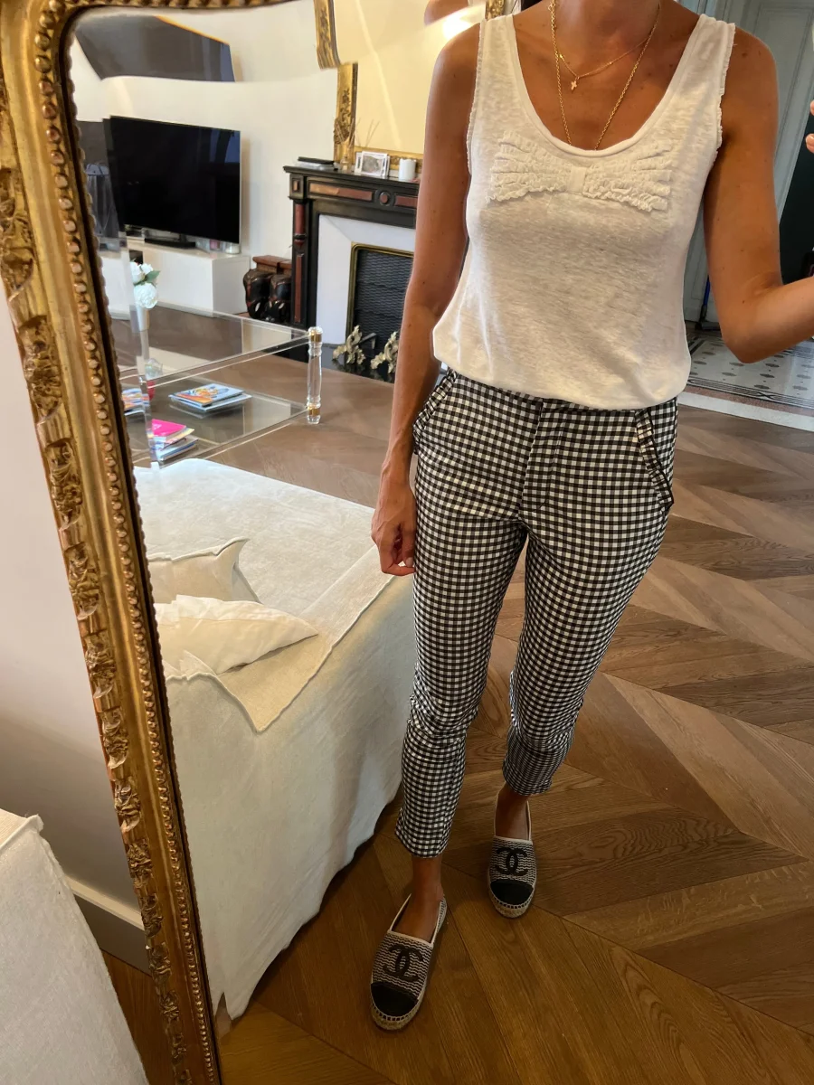 Débardeur Claudie Pierlot en lin blanc – Image 2