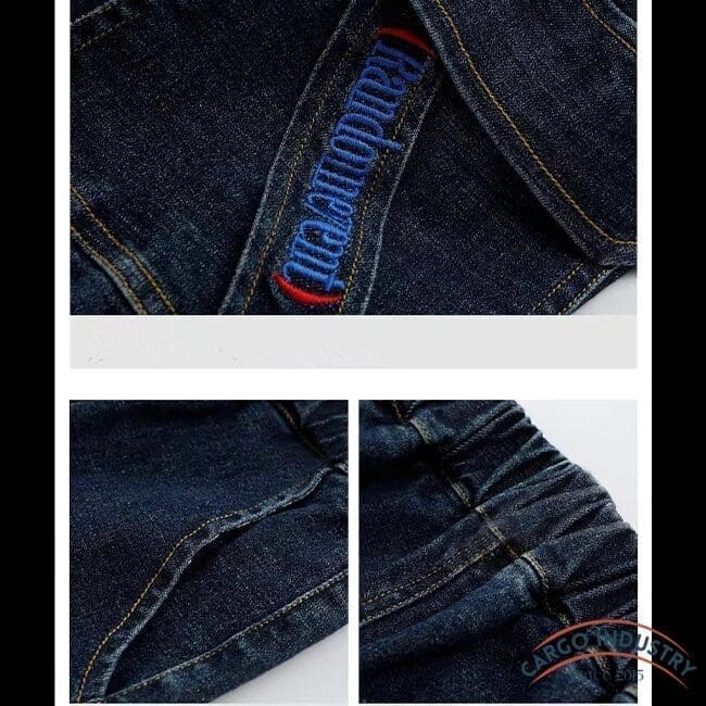 Pantalon Cargo Jean Lettres Imprimés – Image 8