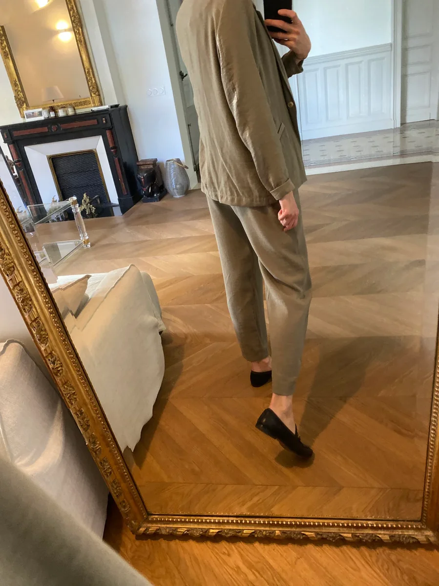 Ensemble combinaison pantalon et Veste Acoté kaki – Image 3
