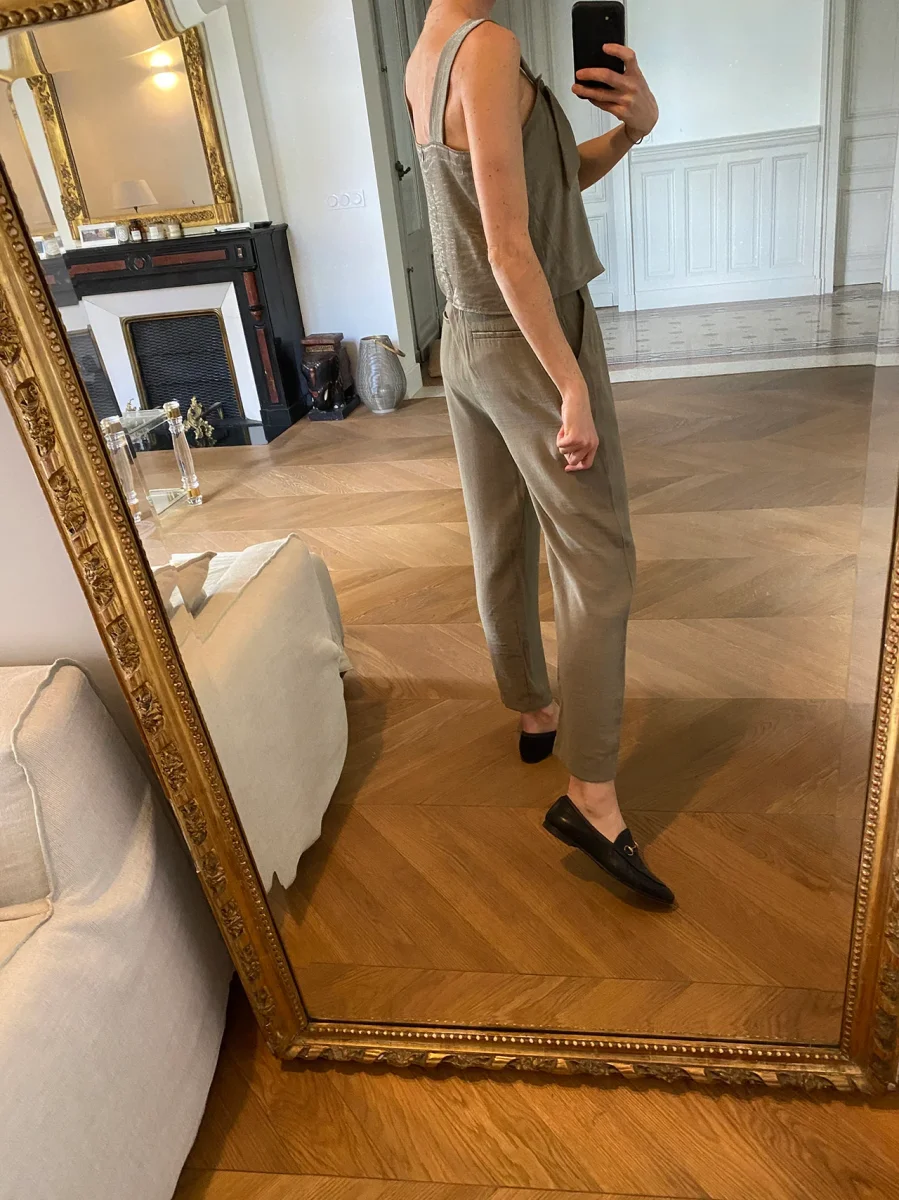 Ensemble combinaison pantalon et Veste Acoté kaki – Image 4