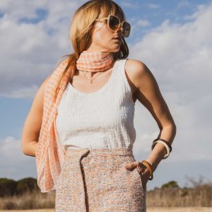 Echarpe femme coton bio Achille