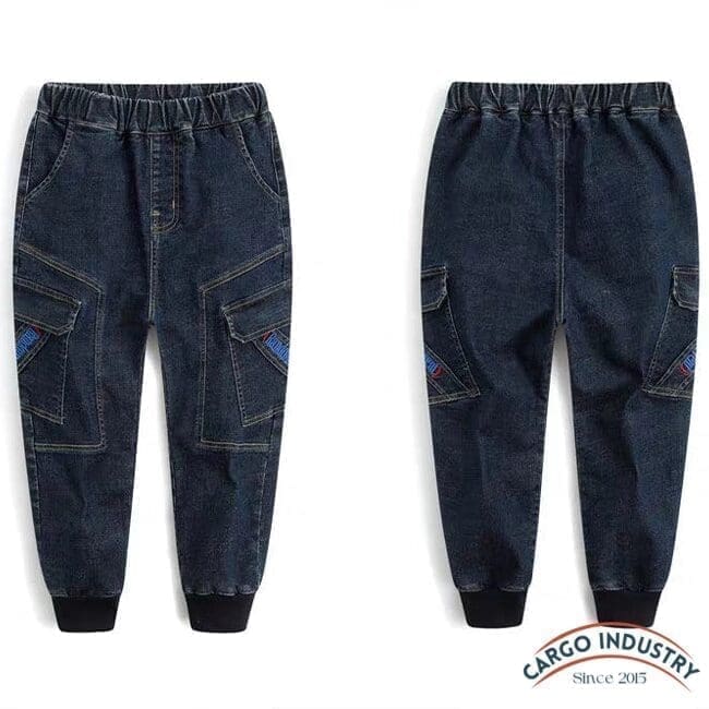 Pantalon Cargo Jean Lettres Imprimés – Image 7