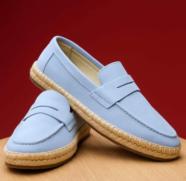MOCASSIN FEMME HALFA -HLF DAIM BLEU CIEL – Image 2
