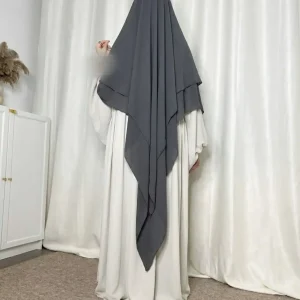 Khimar 3 voiles en Mousseline