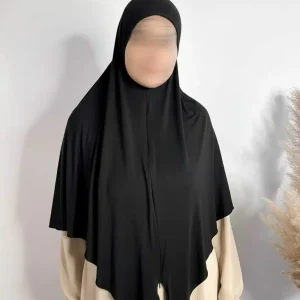Hijab Khimar Jersey zip à Enfiler