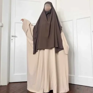 Khimar soie de médine carré à fentes