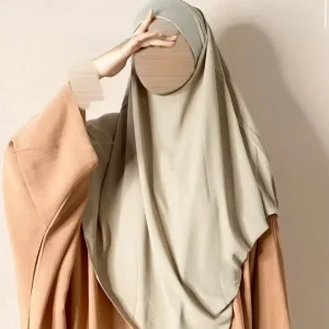Khimar court pointu en mousseline