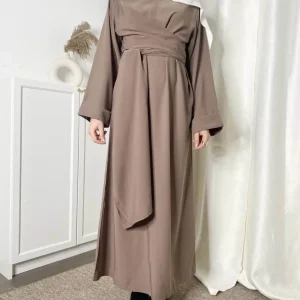 Abaya évasé à nouer Wrap