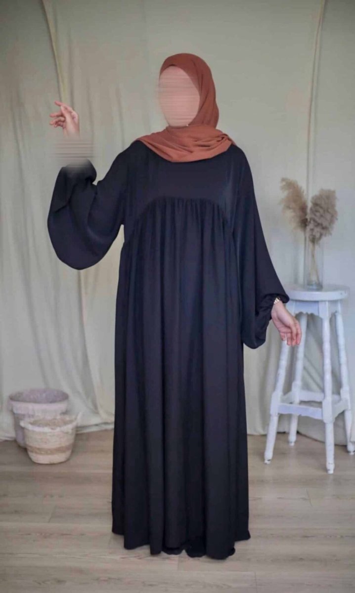 Abaya Manches Bouffantes Soie de Medine – Image 4