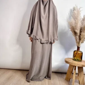 Abaya khimar Jazz à Volant