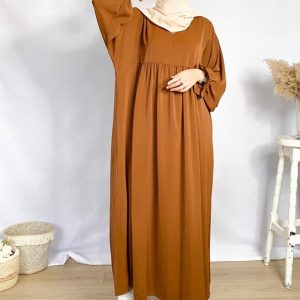 Abaya soie de medine manches volantes Nouhaila