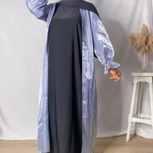 Kimono Abaya Brillant Manche Tulipe