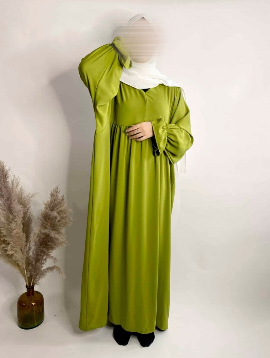 Abaya soie de medine manches volantes Nouhaila – Image 4