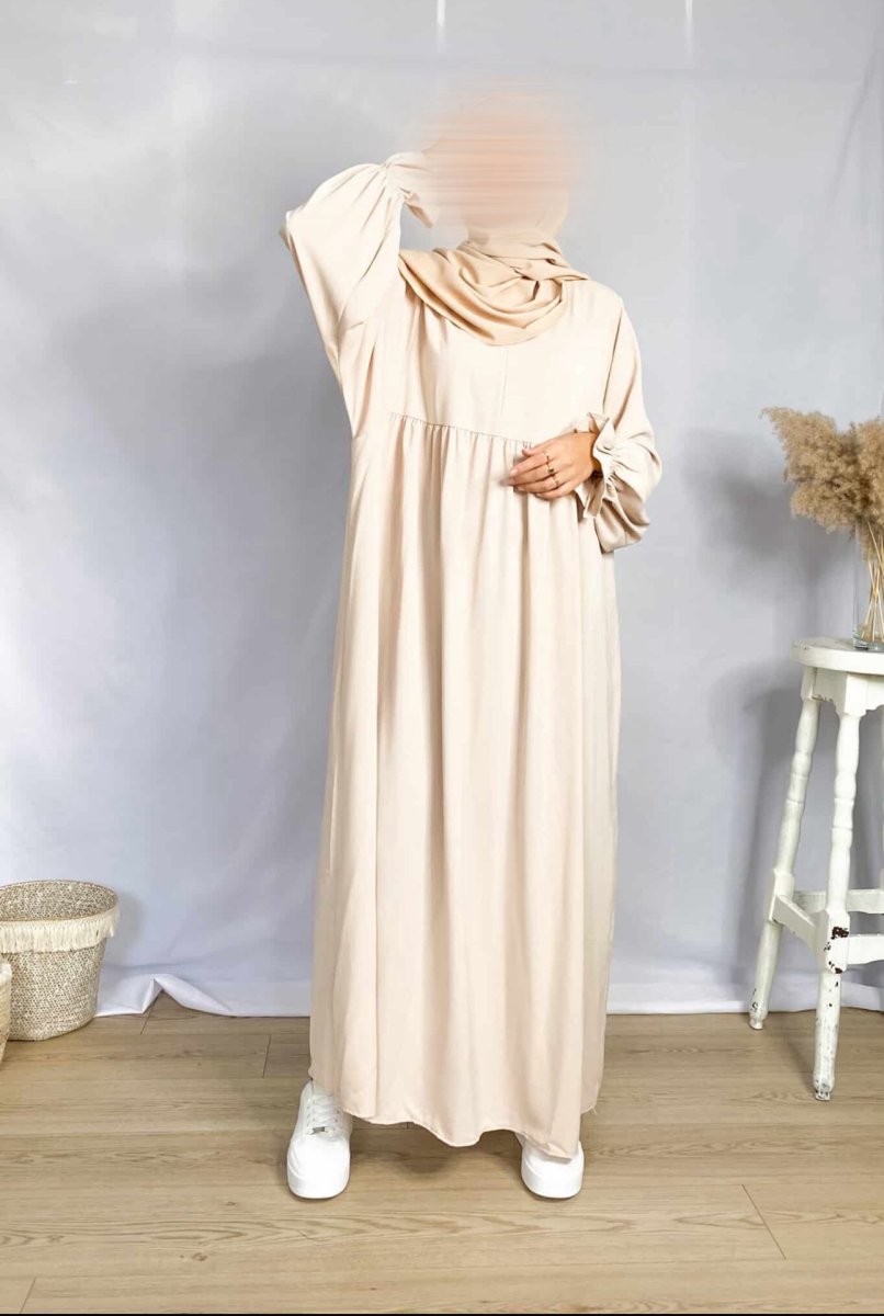 Abaya soie de medine manches volantes Nouhaila – Image 3