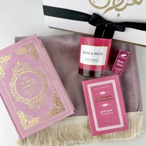 Coffret Coran Tapis de Prière Rose Pink Box