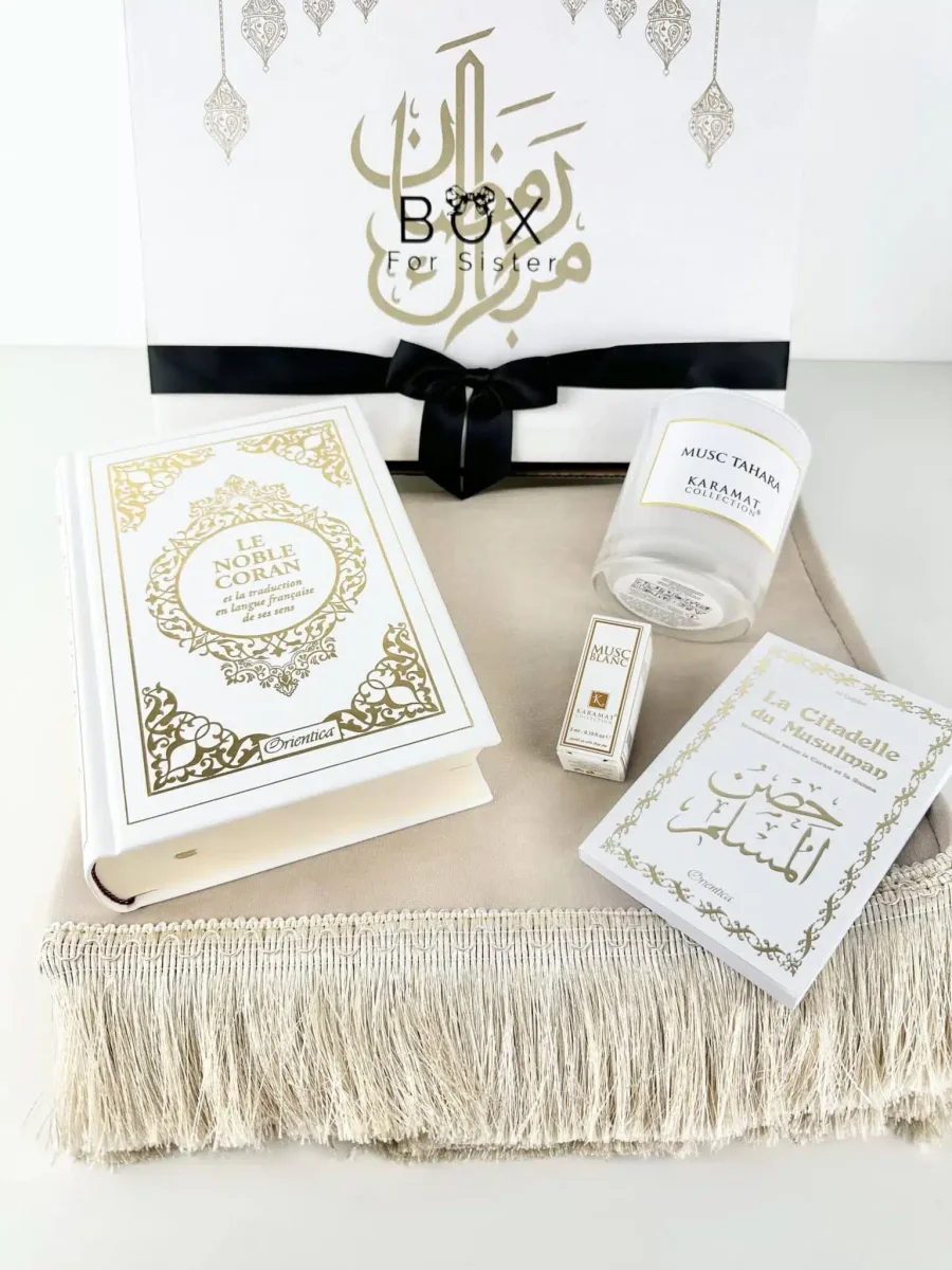 Coffret Coran Tapis blanc White Box