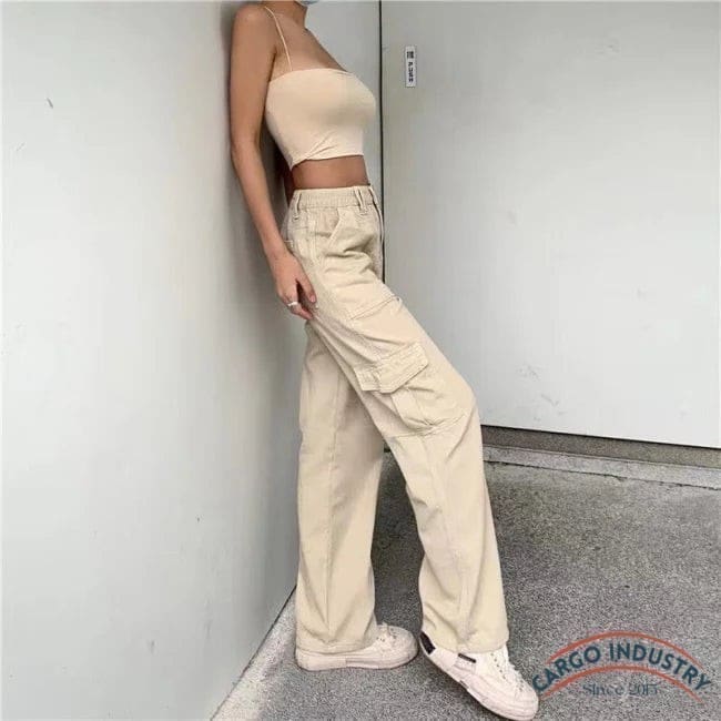 Jean Cargo Beige Casual – Image 4