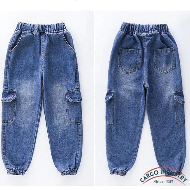 Jean Cargo Fille Dégradé Souple – Image 7