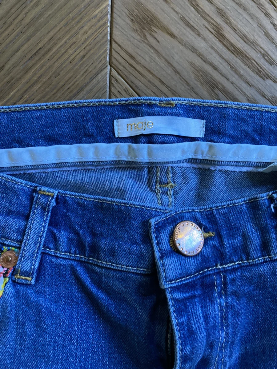 Jean Maje avec bordures poches mutil color – Image 9