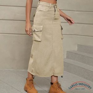 Jupe Cargo Longue En Jean