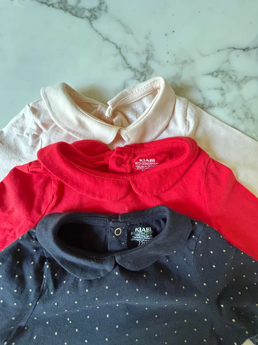 Lot de trois sous pull col claudine 12 mois – Image 4