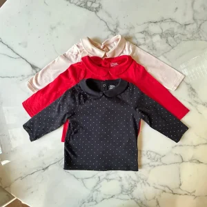 Lot de trois sous pull col claudine 12 mois