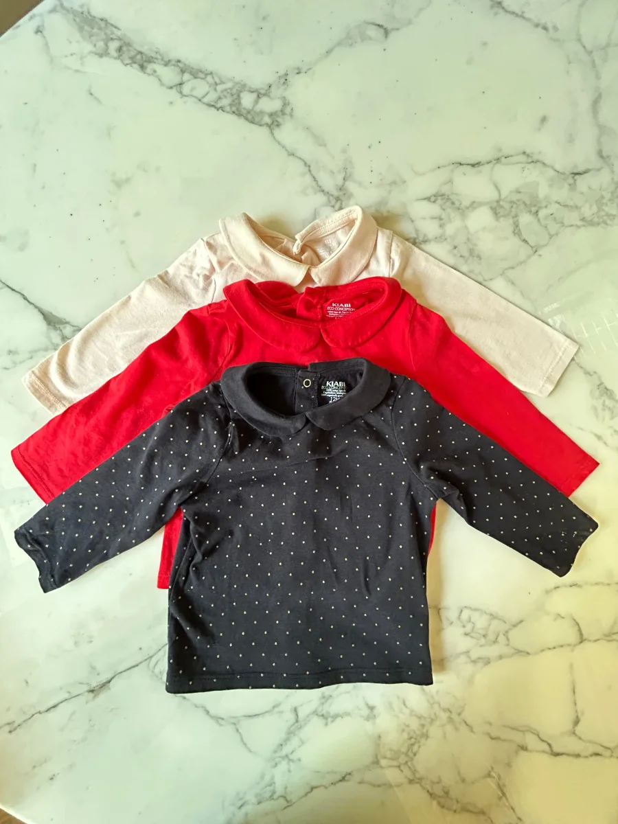 Lot de trois sous pull col claudine 12 mois – Image 5