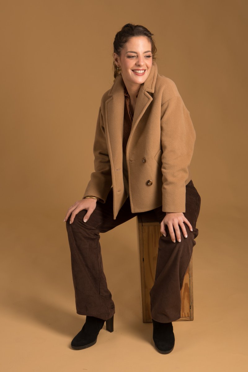 Comédie – Manteau en laine cachemire camel femme made-in-France – Image 5