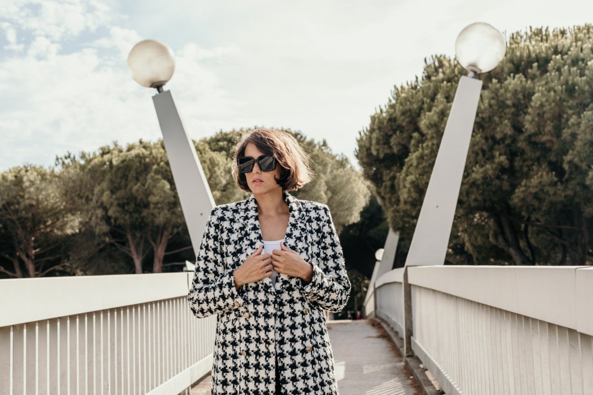 Manteau pied de coq Odile – Image 2