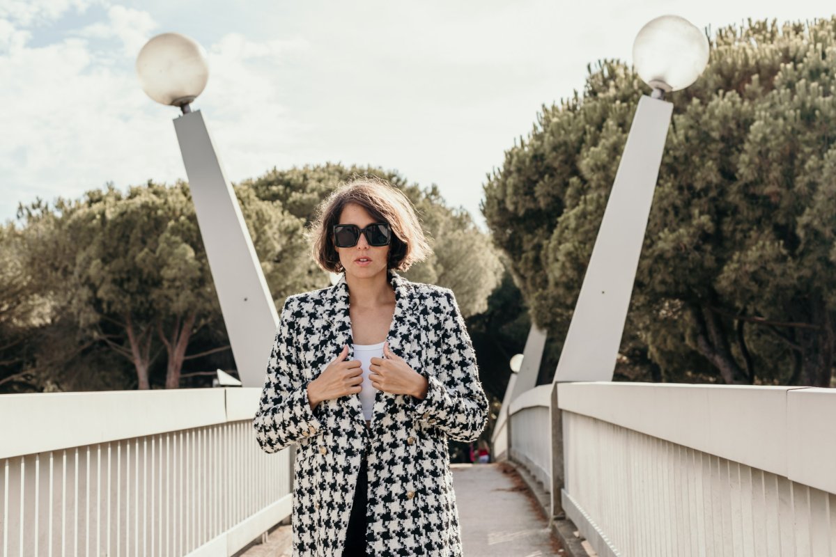 Manteau pied de coq Odile – Image 6