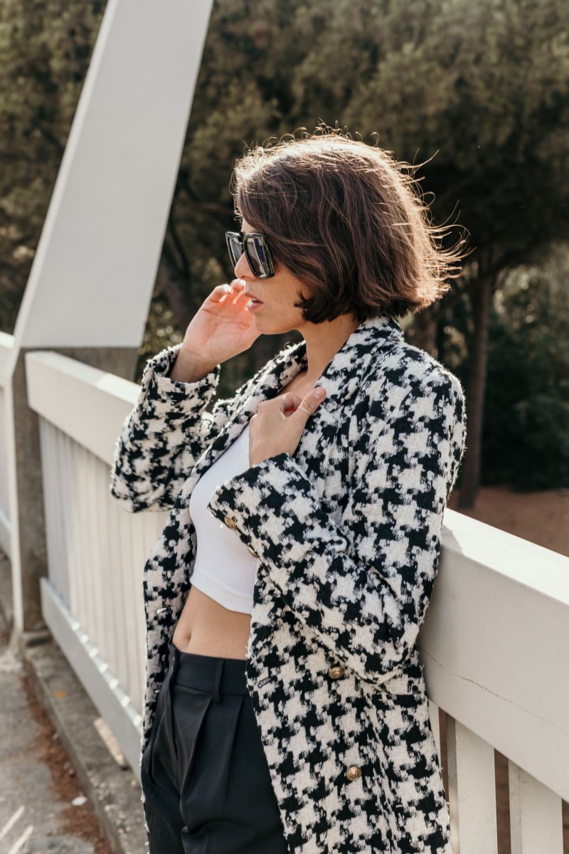 Manteau pied de coq Odile – Image 5