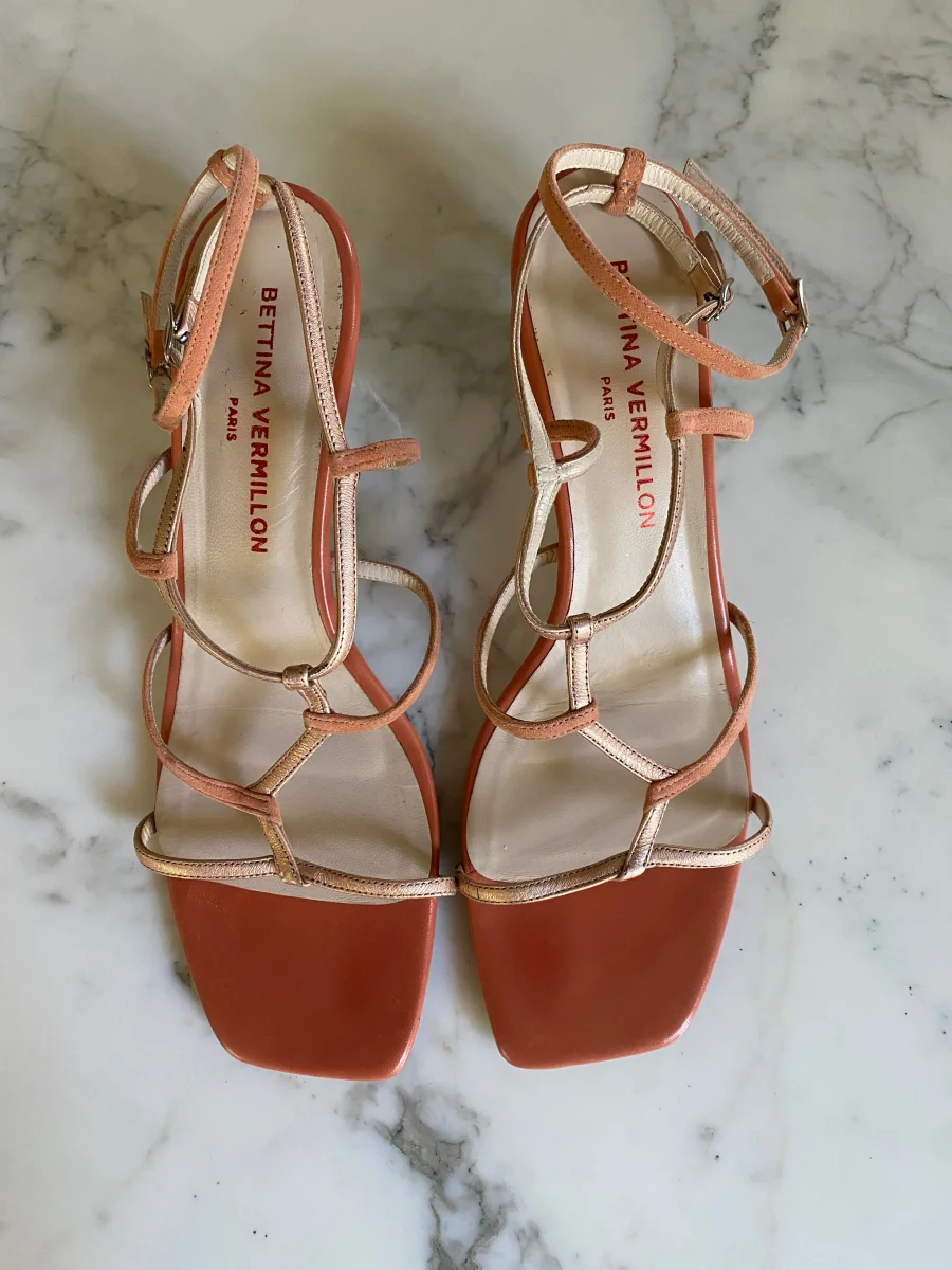 Marine Lorphelin Sandales à talons Bettina Vermillon – Image 3