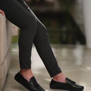 Mocassins en cuir Tino – TD104 Noir