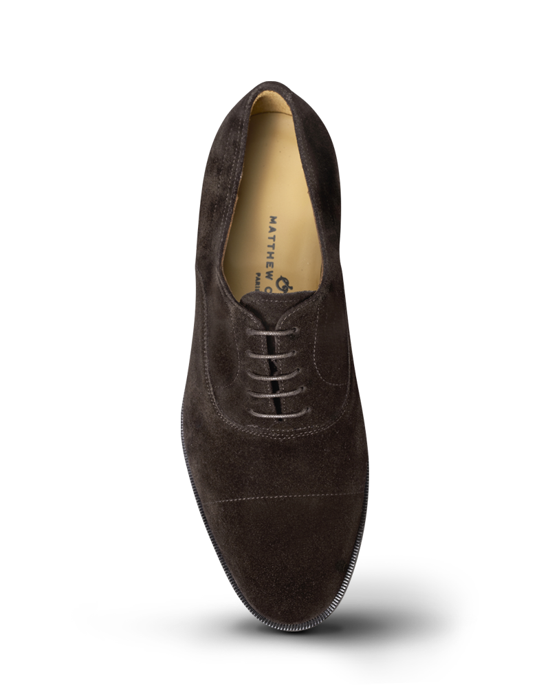 Oxford veau velours chocolat